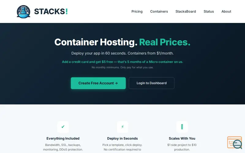 Screenshot of STACKS! Hosting