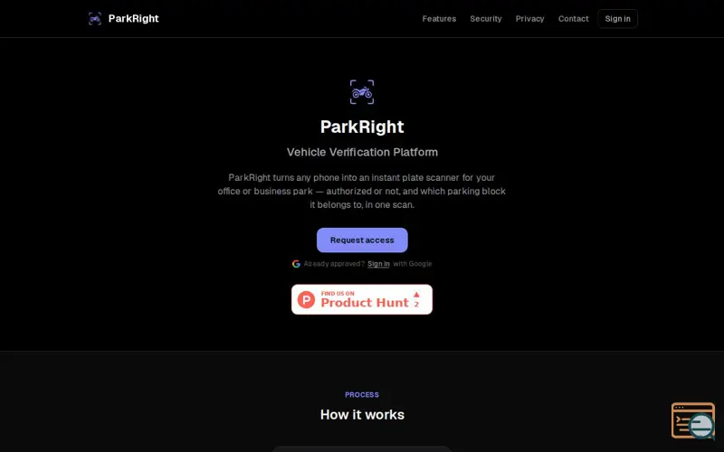 Screenshot of ParkRight