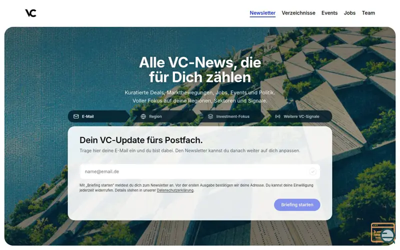 Screenshot of VCNews