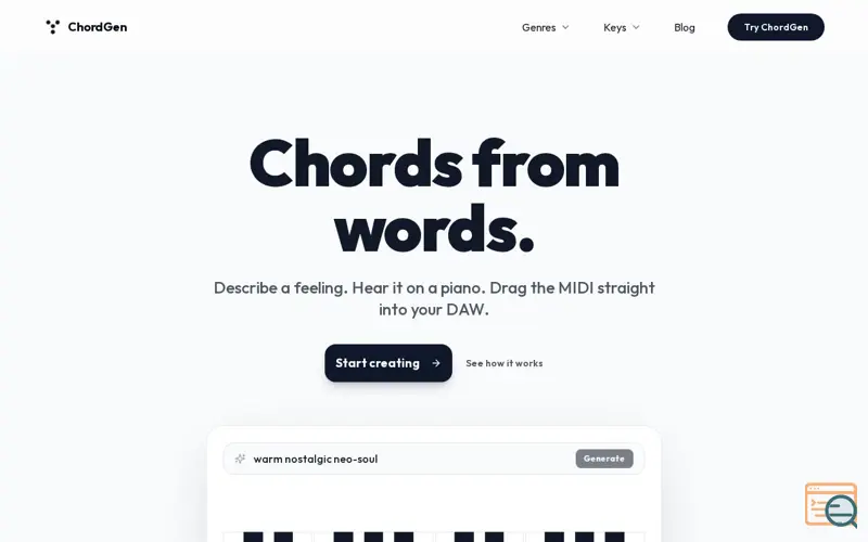 Screenshot of ChordGen