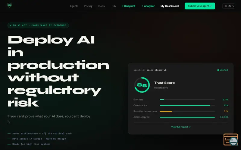Screenshot of TrustLayers