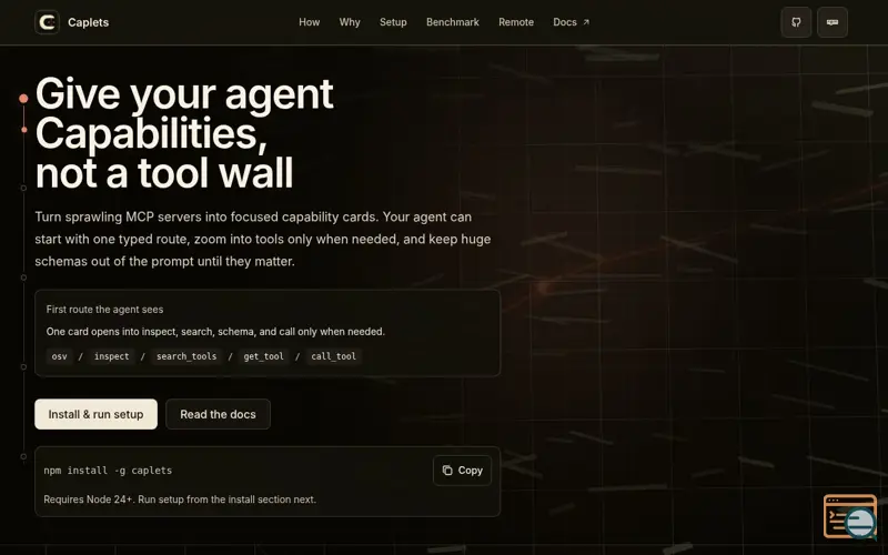 Screenshot of Caplets
