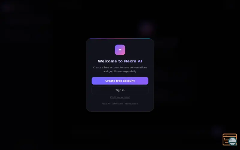 Screenshot of Nexra Ai