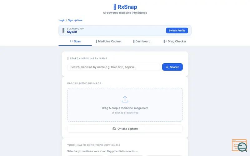Screenshot of RxSnap
