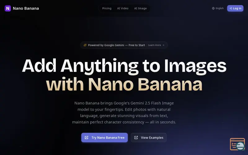 Screenshot of Nanobanana, a launch using Pageview