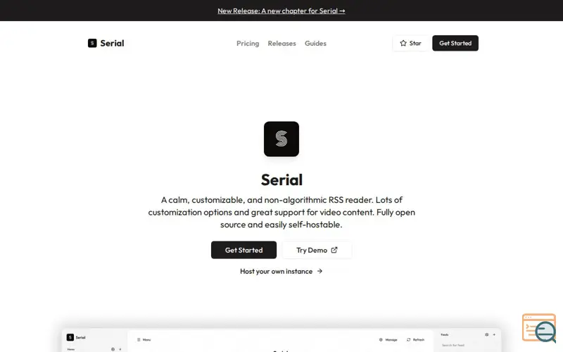 Screenshot of Serial