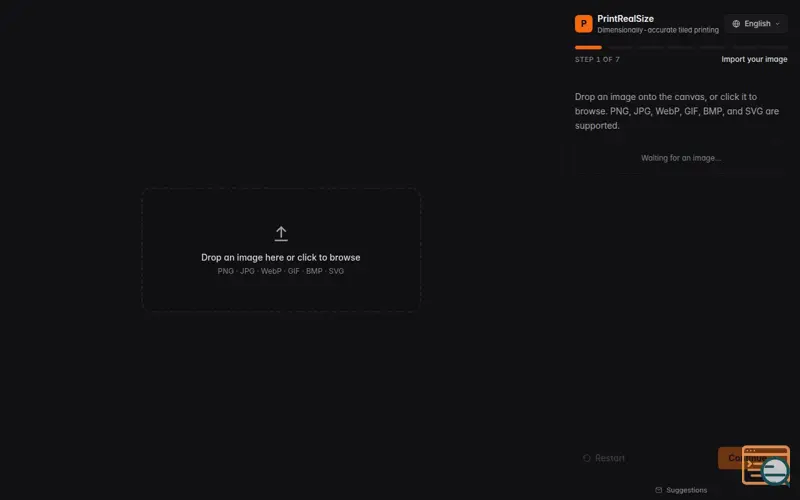 Screenshot of PrintRealSize 