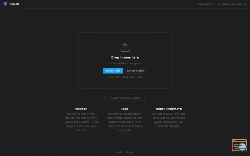 Screenshot of Compress & Convert Images