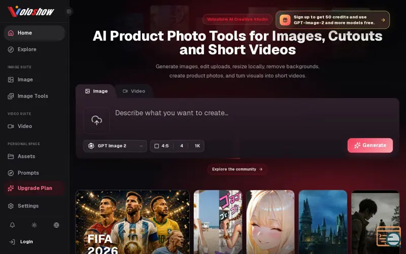Screenshot of Voloshow