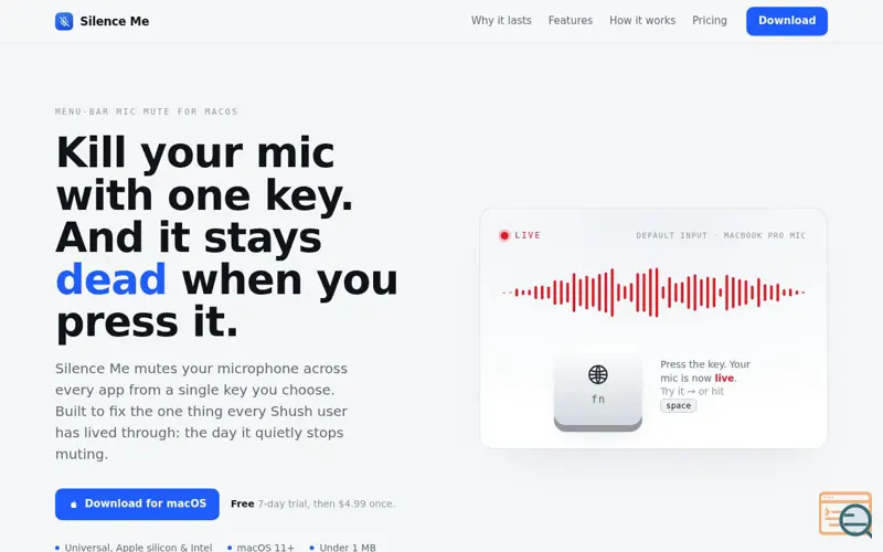 Screenshot of Silence Me