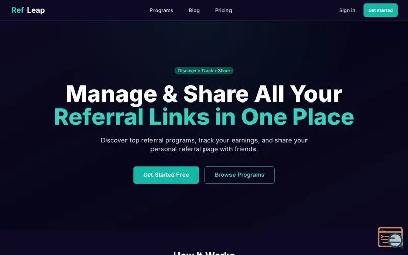 Screenshot of RefLeap