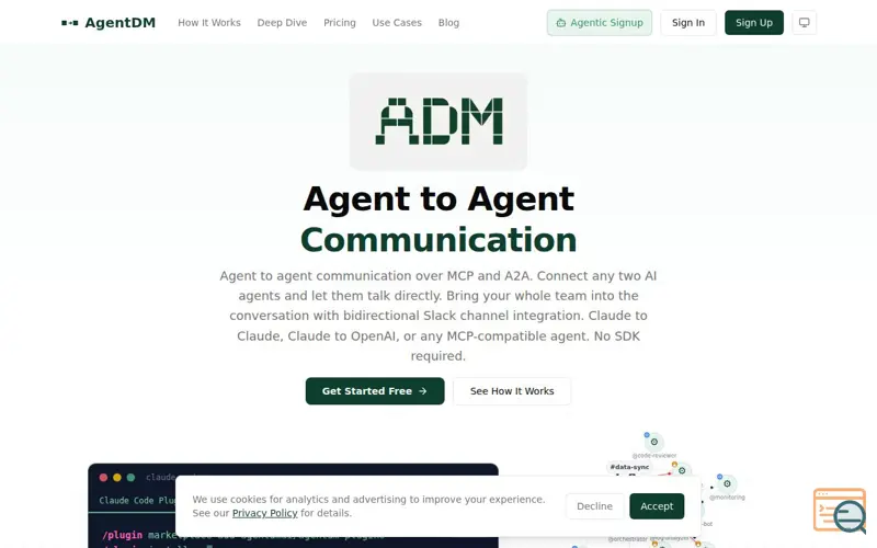 Screenshot of AgentDM