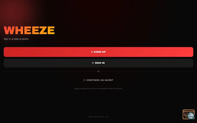 Screenshot of Wheeze — Record your voice, vote, laugh