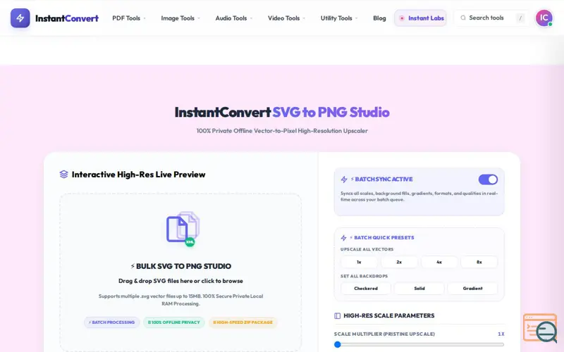 Screenshot of SVG to PNG
