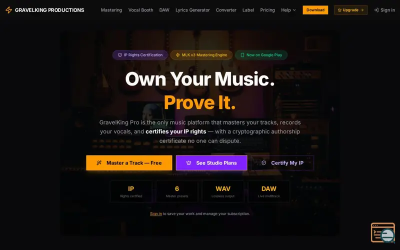 Screenshot of GravelKing Pro