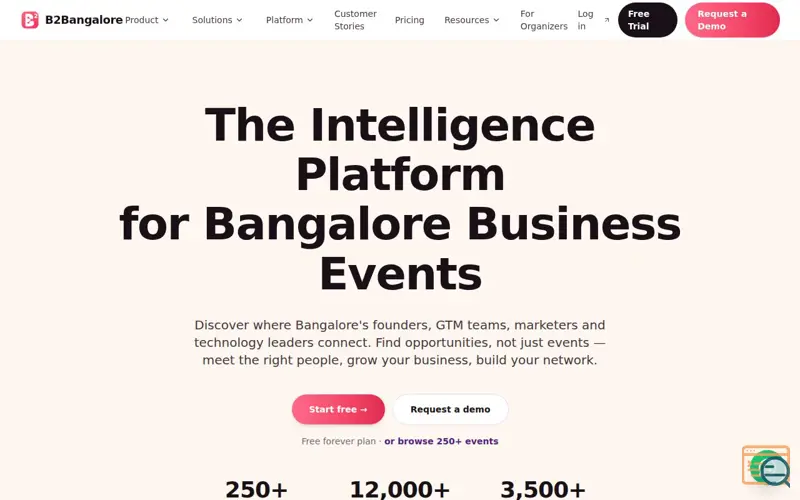 Screenshot of B2Bangalore