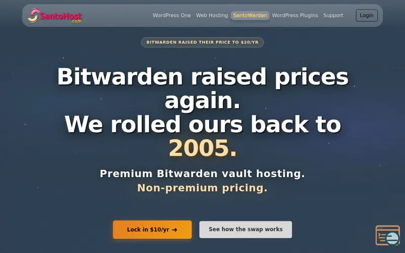 Screenshot of SantoWarden