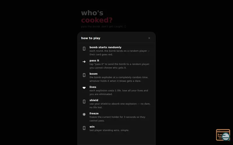 Screenshot of Who's Cooked