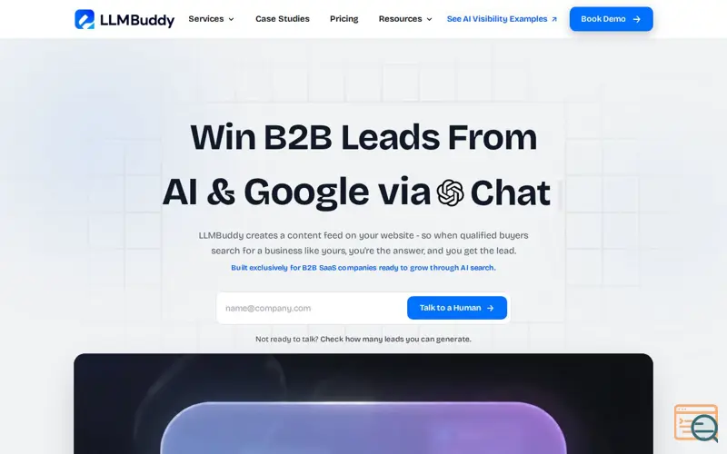 Screenshot of LLMBuddy - GEO Agency for B2B SaaS