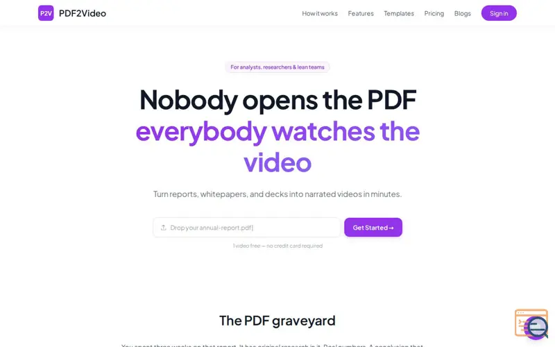Screenshot of PDF2Video