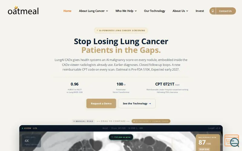 Screenshot of Oatmeal Health