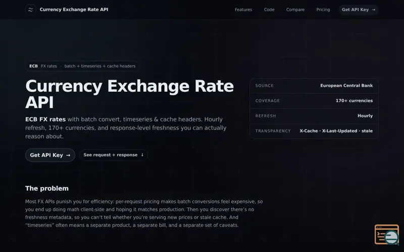 Screenshot of Currency Exchange Rate API