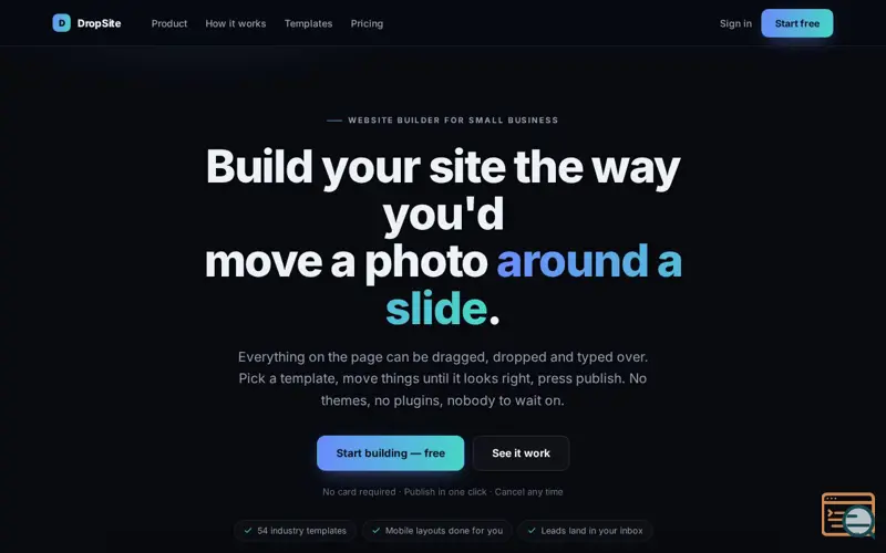 Screenshot of DropSite