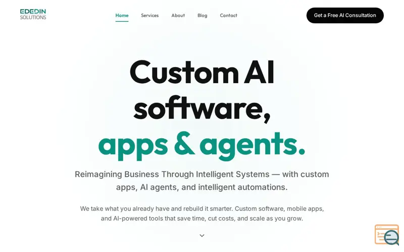 Screenshot of Ededin Solutions