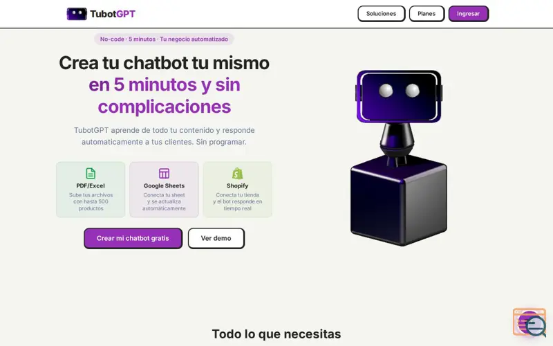 Screenshot of TubotGPT