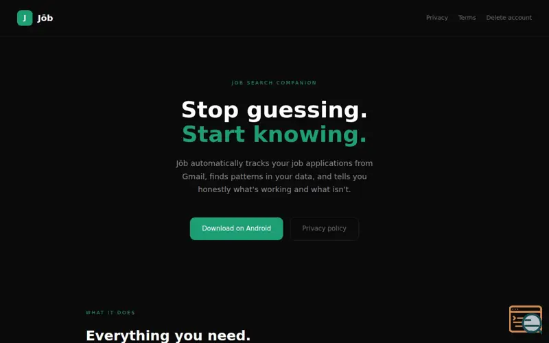 Screenshot of Jōb