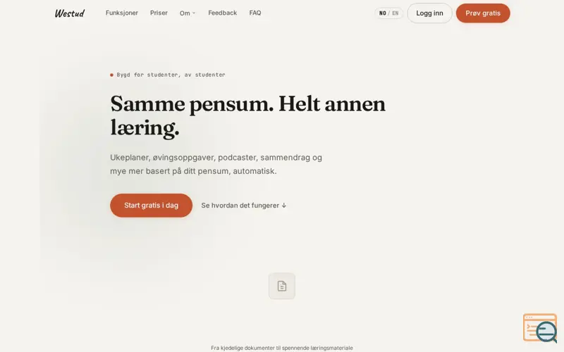 Screenshot of Westud