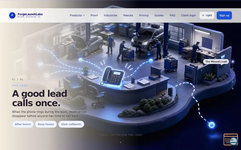Screenshot of MySam Business OS