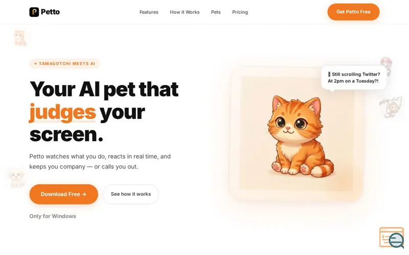 Screenshot of Petto