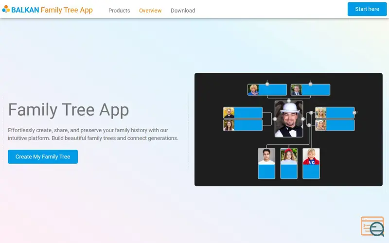 Screenshot of Family Tree App