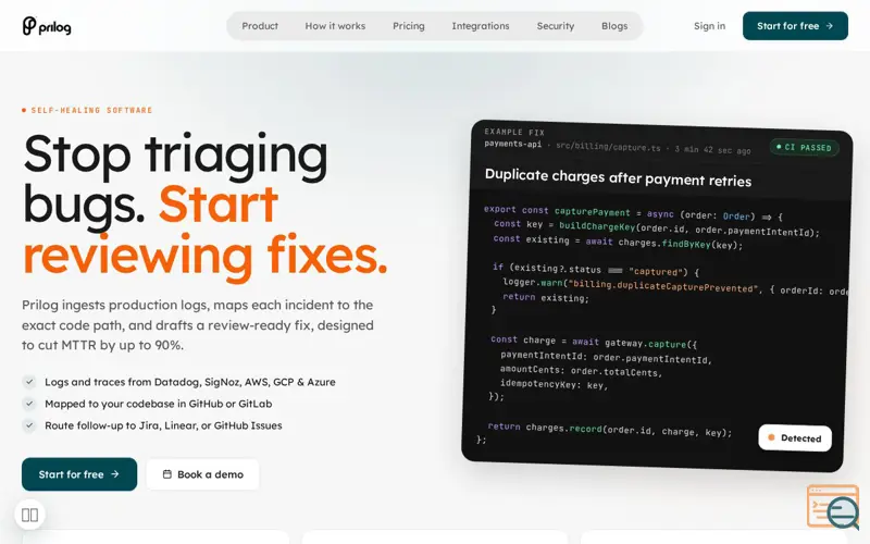 Screenshot of Prilog