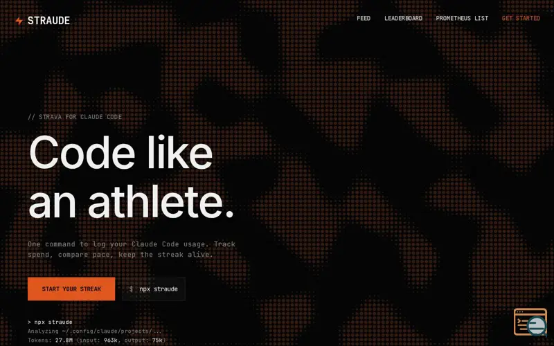 Screenshot of Straude