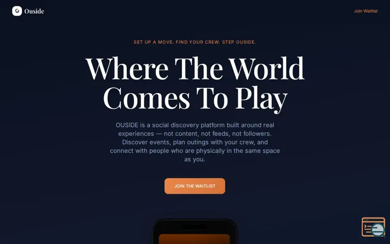 Screenshot of OUSIDE 