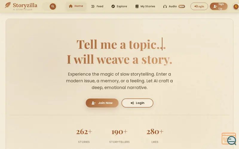 Screenshot of Storyzilla