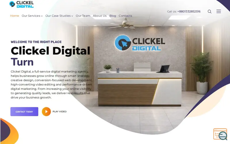 Screenshot of CLICKEL DIGITAL