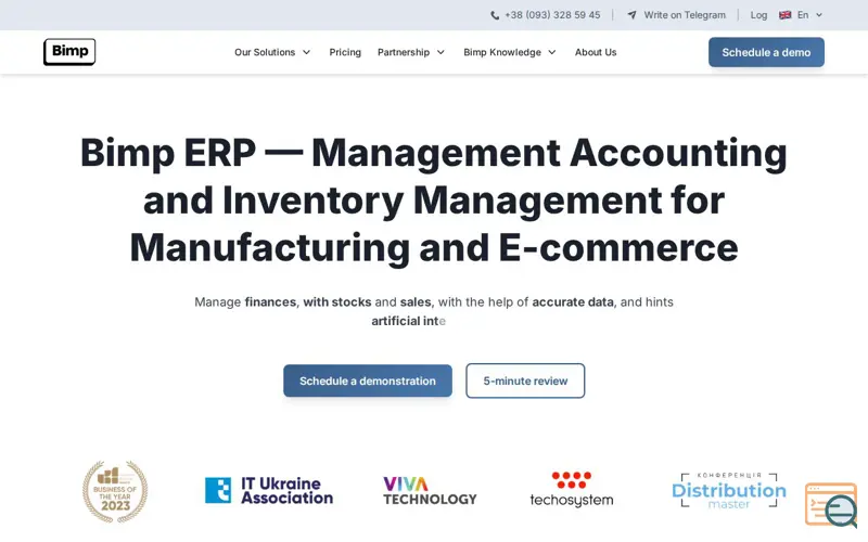 Screenshot of Bimp ERP
