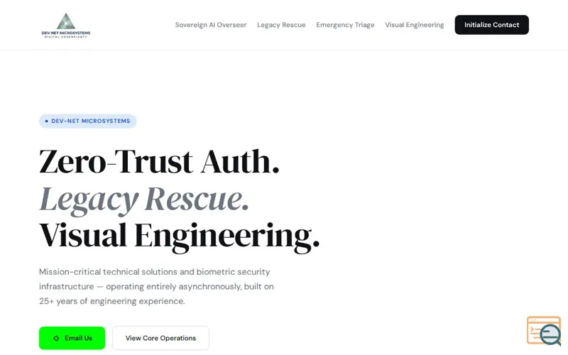Screenshot of devnet-microsystems.com