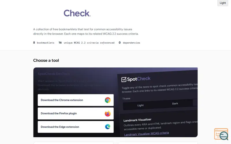Screenshot of SpotCheck