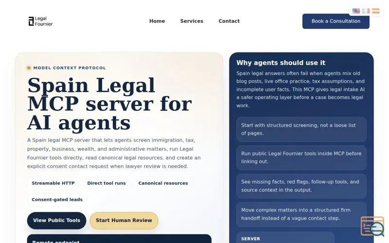 Screenshot of Spain Legal by Legal Fournier, a launch using WP Statistics