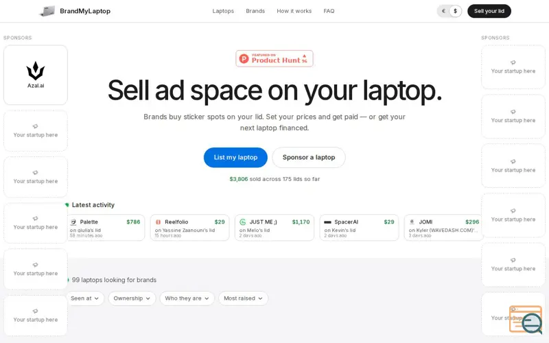 Screenshot of BrandMyLaptop