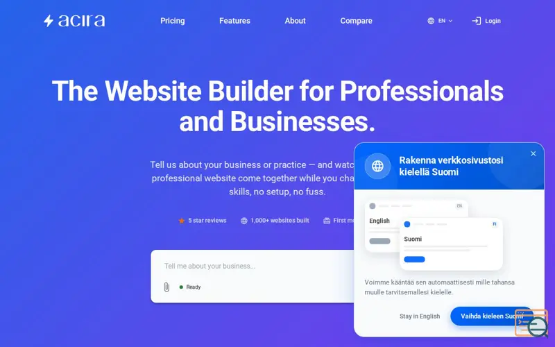 Screenshot of Acira AI