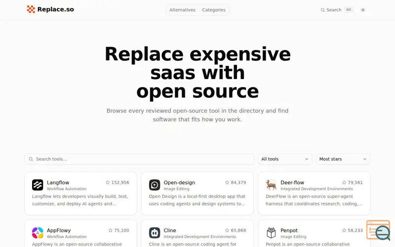 Screenshot of Replace.so
