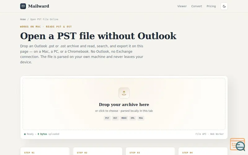 Screenshot of Mailward