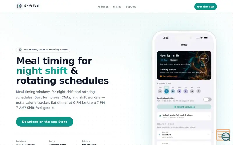 Screenshot of Shift Fuel