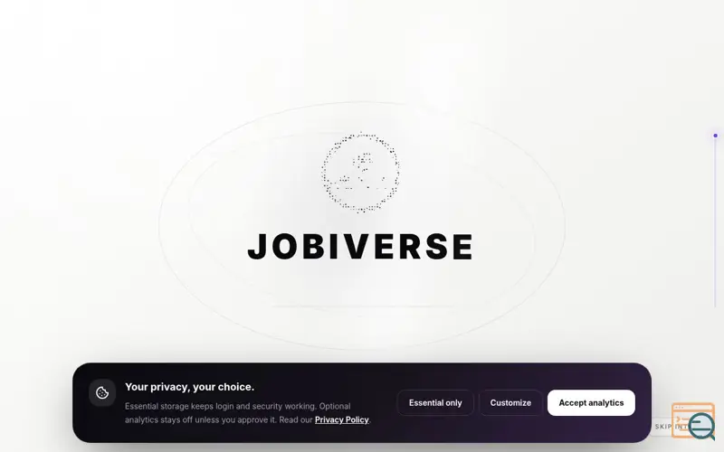 Screenshot of JobiVerse