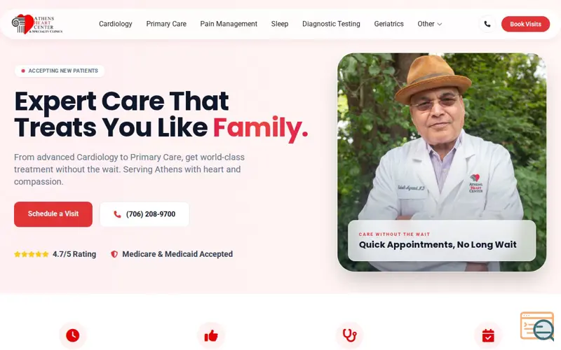 Screenshot of AHC Specialty Clinic